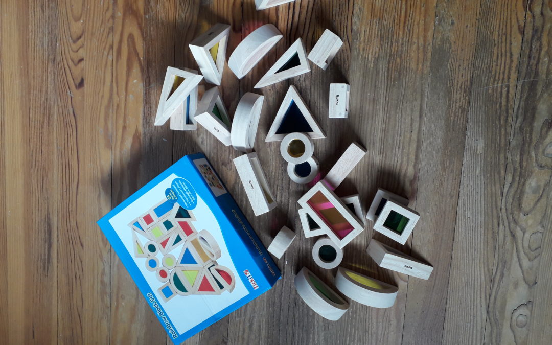 Blocs arc en ciel, sensoriels, miroirs