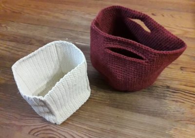 Paniers crochetés