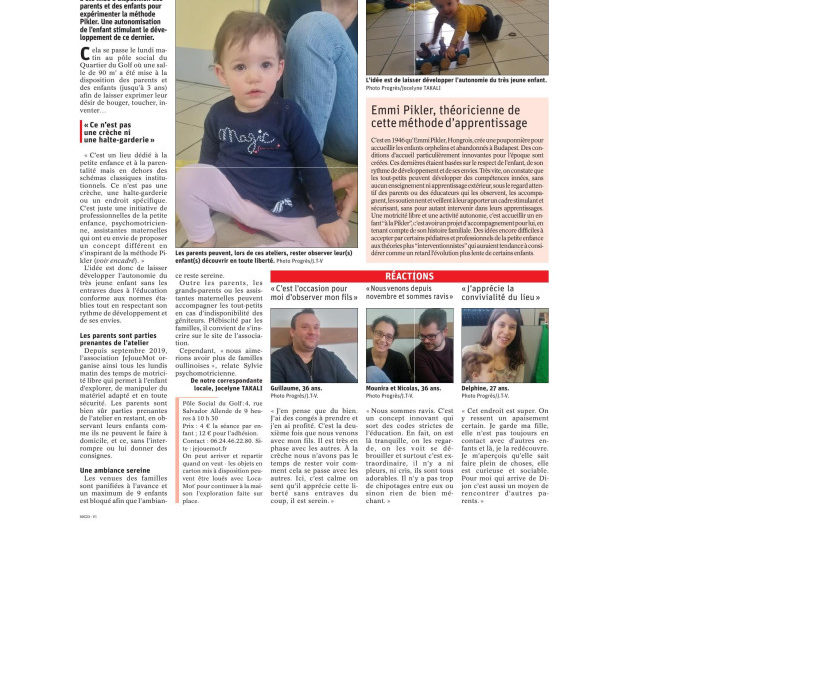Nouvel article sur JJM dans Le Progrès !