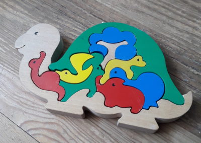 Puzzle 3D tortue en bois