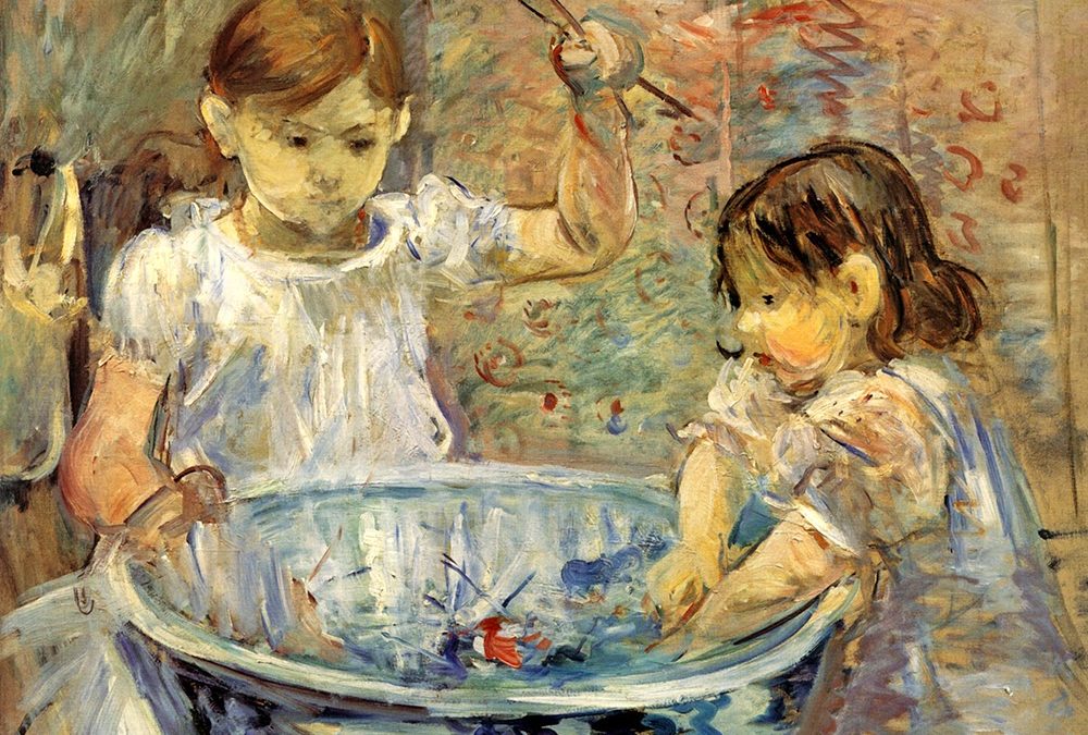Enfants à la vasque, Huile sur toile, Berthe Morisot 1886