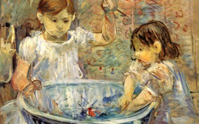 Enfants à la vasque, Huile sur toile, Berthe Morisot 1886