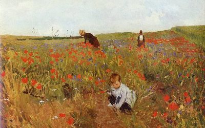 La Cueillette des coquelicots, 1875, Mary Cassatt
