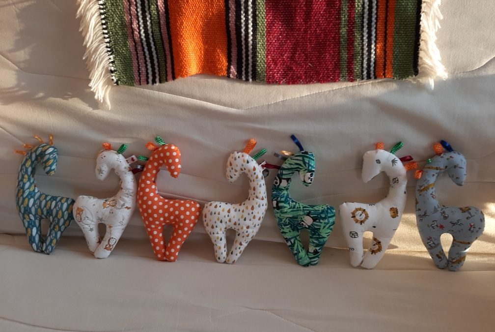 Girafe en tissus