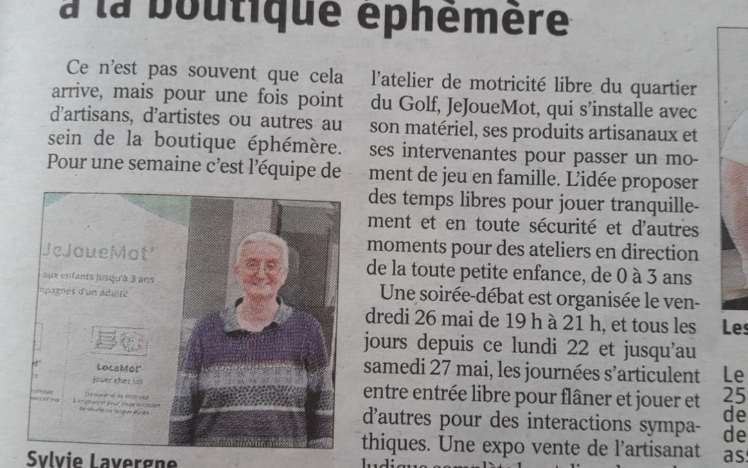 JeJoueMot’ à la boutique éphémère